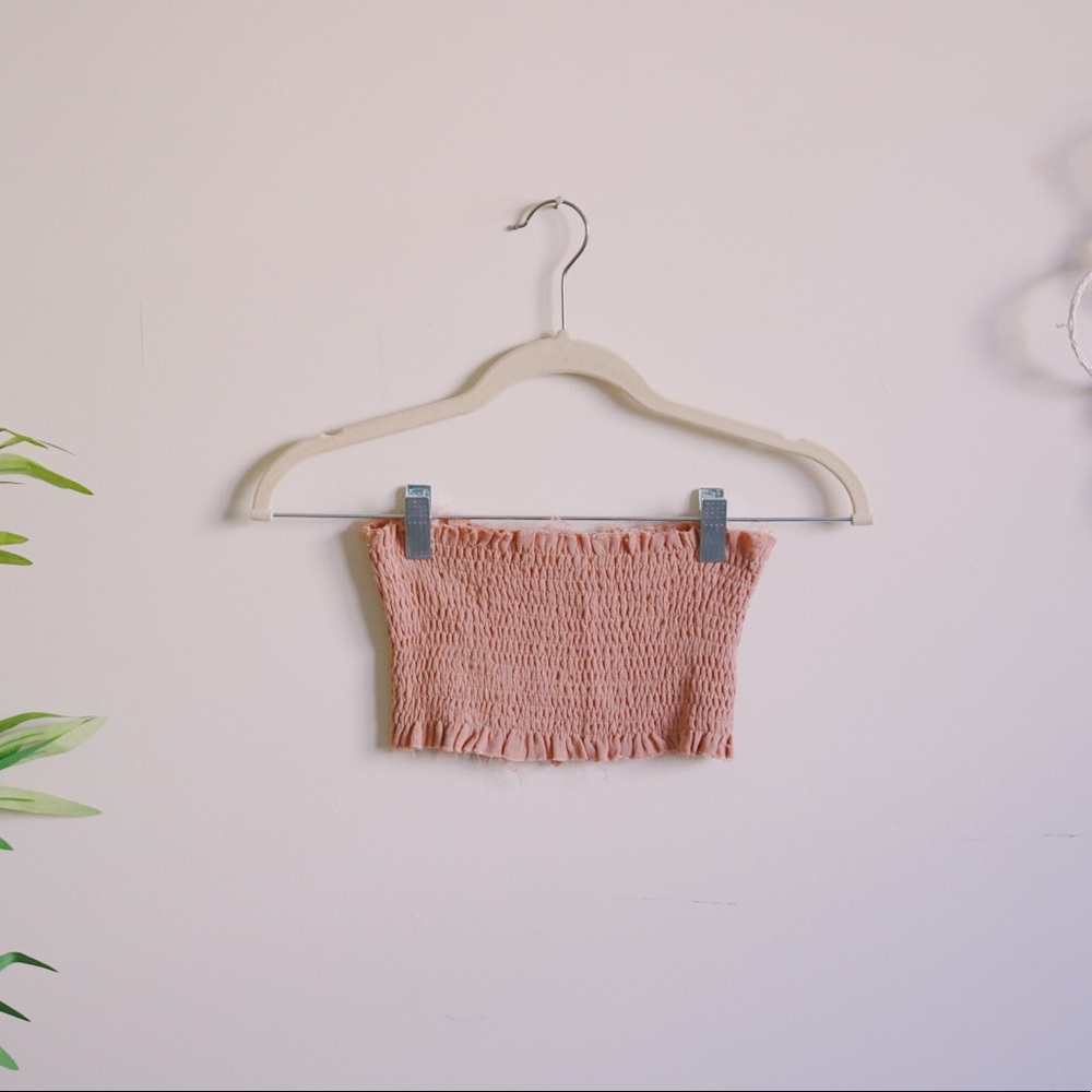 ✰ petal pink cinched bandeau top ✰